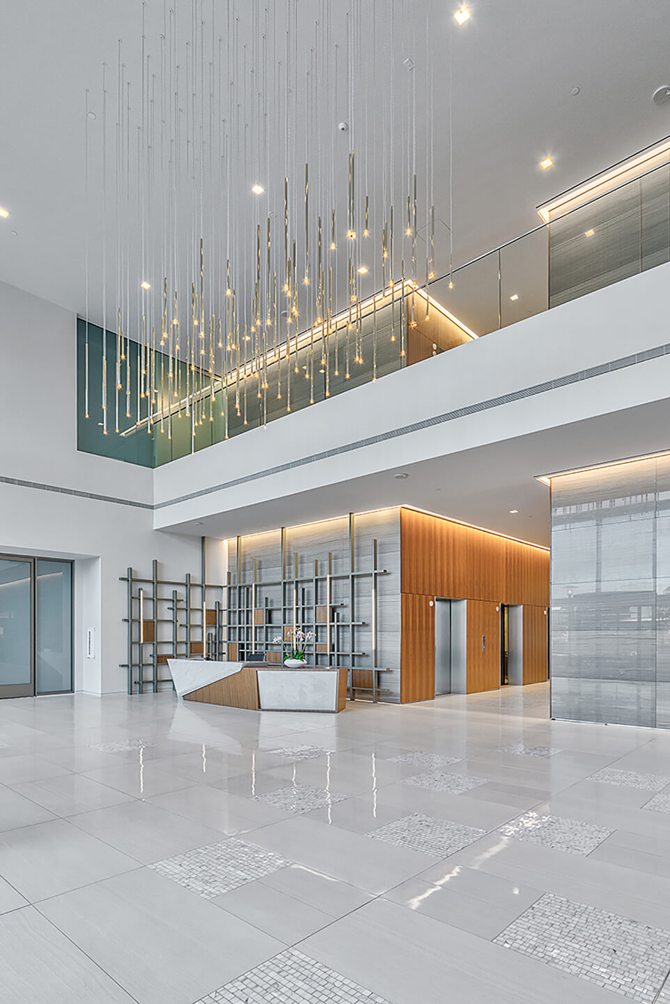 Energy Square lobby with modern lighting